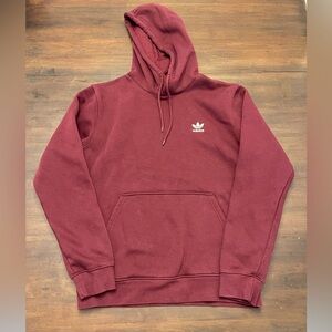 adidas Men's Burgundy Pullover Hoodie